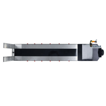 1:14 4-axle Metal Trailer for RC Tractor Car Trucks Electric Tailgate Legs Painted Assembled DIY Model Battery