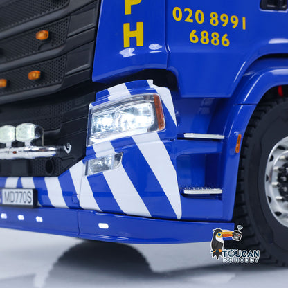 MD MODEL 770S 4X4 Metal Chassis 1/14 RC Tractor Truck Radio Control Lorry Car 2Speed Gearbox Flowing Water Light Cab Suspension