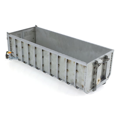 Toucanhobby 1/14 Metal High Bucket Timber Flatbed U Shape Bucket for 8x8 10x10 Hydraulic Roll On/Off Dump Truck Crane Dumper DIY Construction Vehicle