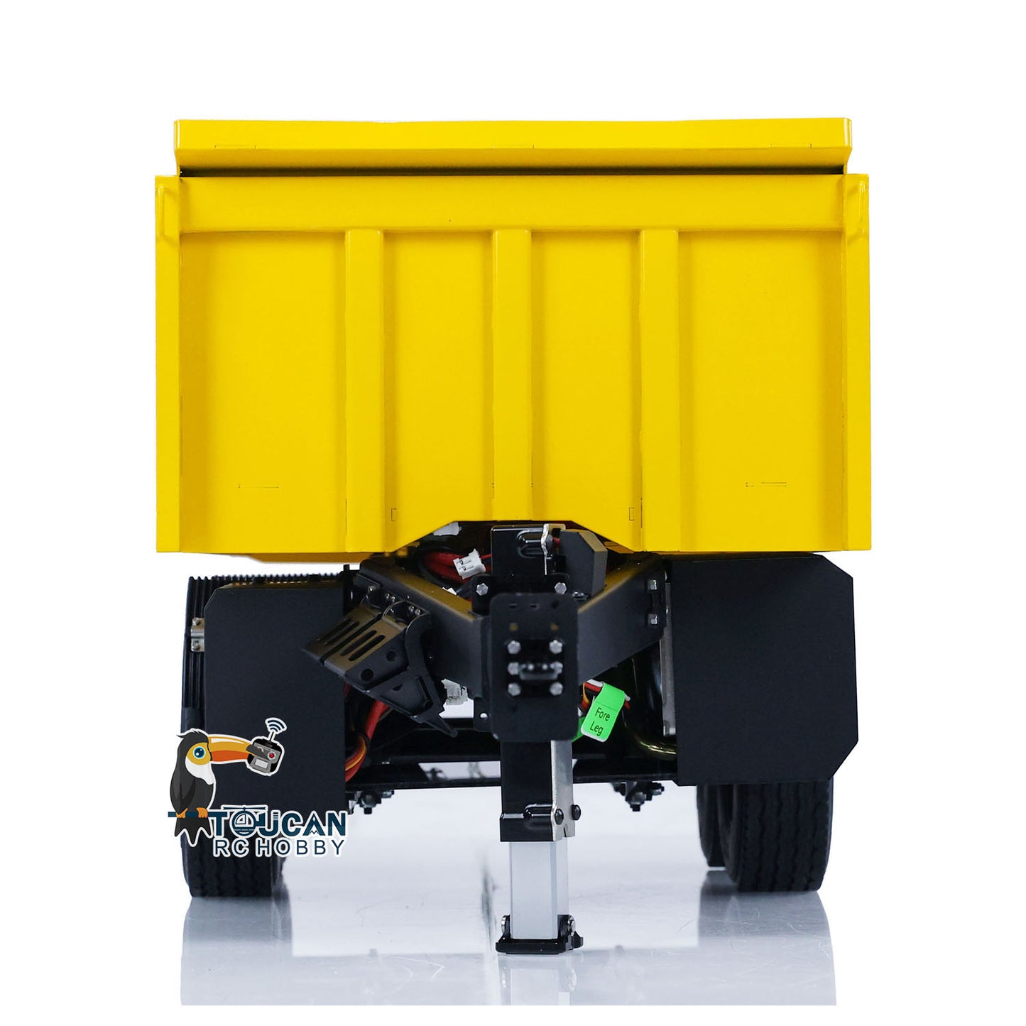 LESU A0051 1/14 Metal Hydraulic RC Full Trailer with Electric Support Legs LED Lights for RC Tractor Trucks Backyard Fun