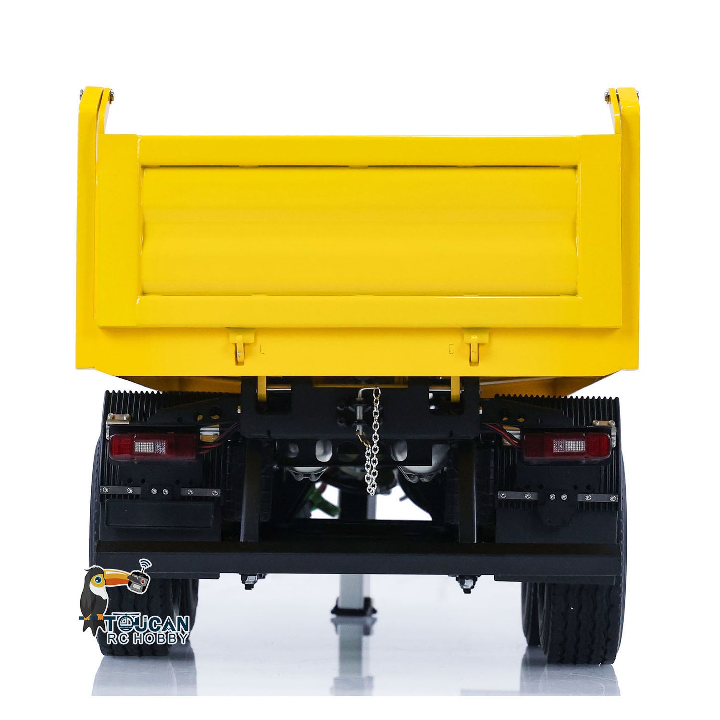 LESU A0051 1/14 Metal Hydraulic RC Full Trailer with Electric Support Legs LED Lights for RC Tractor Trucks Backyard Fun