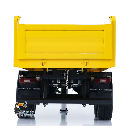 LESU A0051 1/14 Metal Hydraulic RC Full Trailer with Electric Support Legs LED Lights for RC Tractor Trucks Backyard Fun