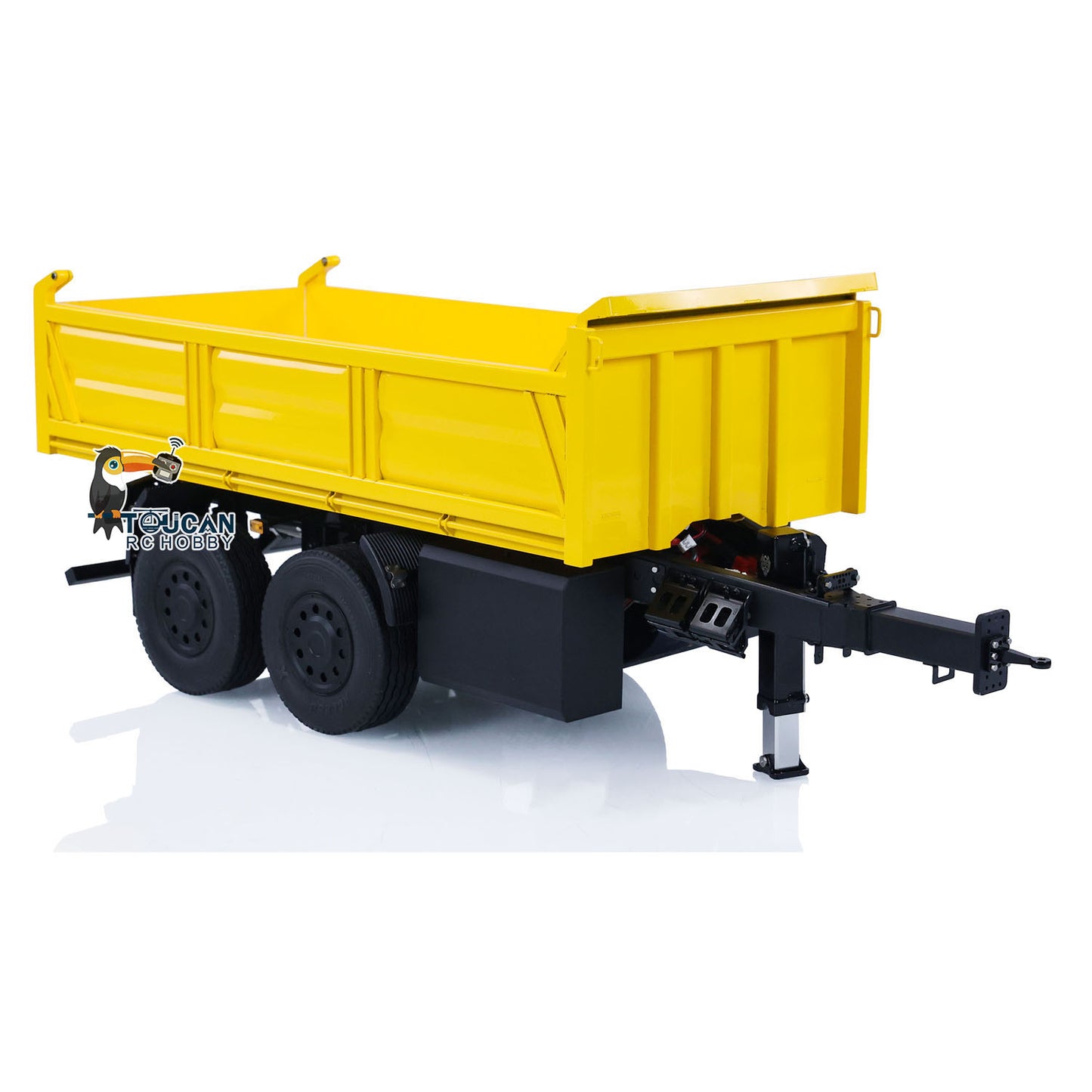 In Stock LESU 1/14 Metal 2 Axles RC Full Trailer Remote Control Hydraulic Dumper Hobby Models Painted and Assembled Car LED Lights