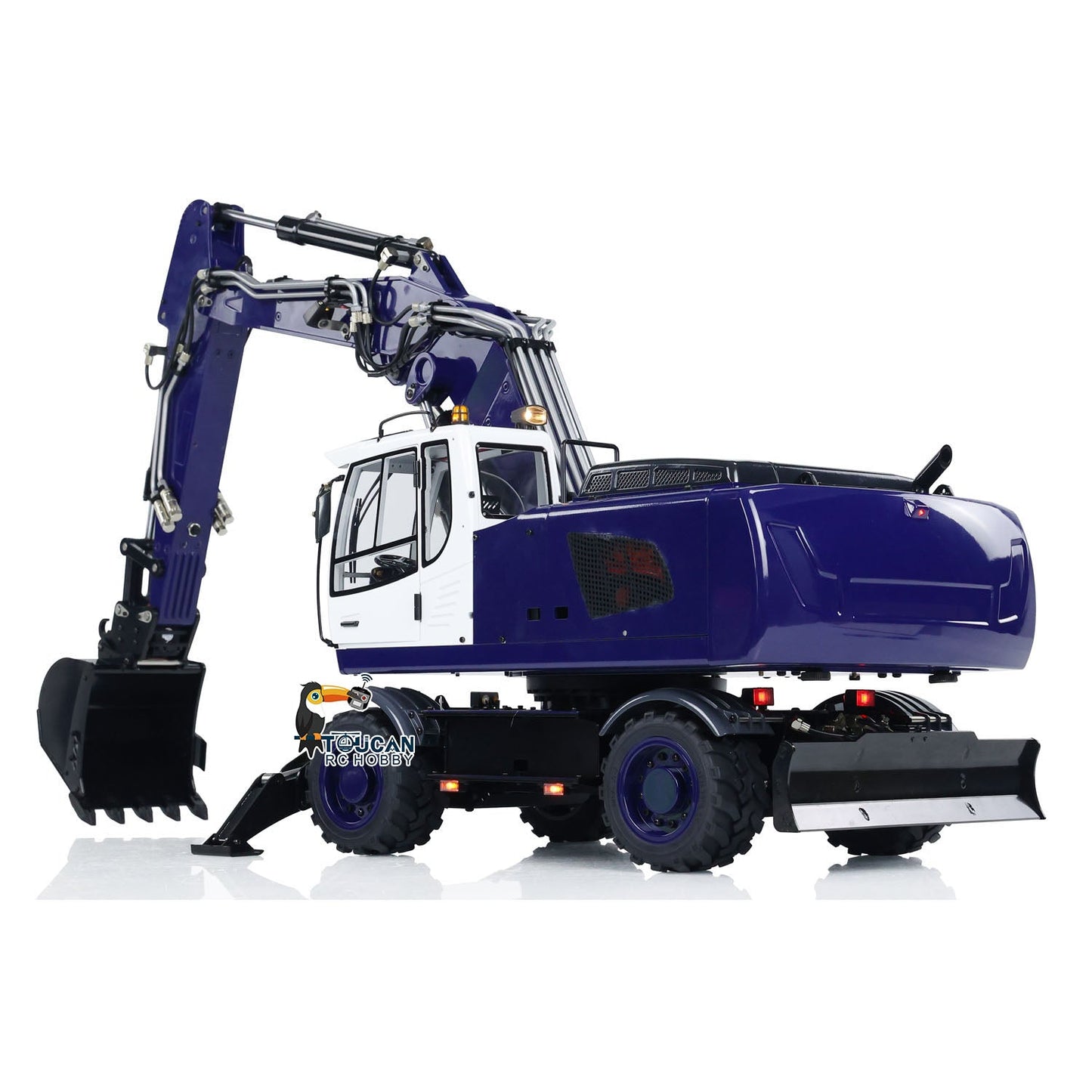 TOUCAN RC HOBBY MTModel 946-3 Metal 1/14 RC Hydraulic Excavator Construction Engineering Vehicle 8-ways Reserving Valves Tiltable Bucket Sound Light for Machinery Enthusiasts