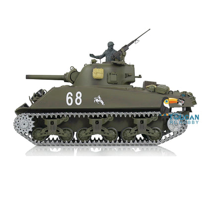 TOUCAN RC HOBBY Henglong 1/16 TK7.0 Promotin USA M4A3 Sherman 3898 RTR RC Tank with Barrel Recoil BB IR Smoke Metal Tracks Sprockets Idlers Wheels