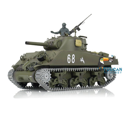 US Stock Henglong 1/16 FPV 7.0 M4A3 Sherman RTR RC Tank 3898 360 Degrees Turret Barrel Recoil