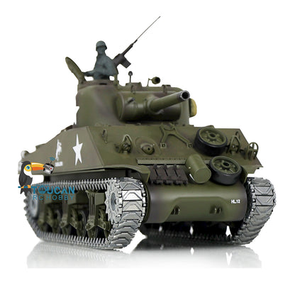 US Stock Henglong 1/16 FPV 7.0 M4A3 Sherman RTR RC Tank 3898 360 Degrees Turret Barrel Recoil