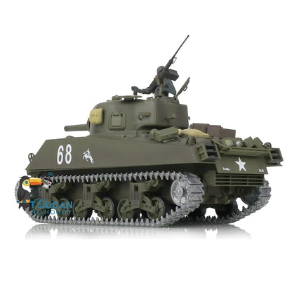 TOUCAN RC HOBBY Henglong 1/16 TK7.0 Promotin USA M4A3 Sherman 3898 RTR RC Tank with Barrel Recoil BB IR Smoke Metal Tracks Sprockets Idlers Wheels