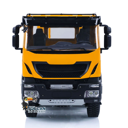 1/14 8x8 RC Hydraulic Equipment Remote Control Rescue Vehicles Wrecker Truck Sounds Lights Assembled Painted Hobby Model DIY