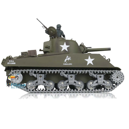 TOUCAN RC HOBBY Henglong 1/16 TK7.0 3898 M4A3 Sherman RTR RC Tank with 360 Degrees Turret FPV IR BB Smoke Barrel Recoil Metal Tracks Sprockets Idlers Road Wheels
