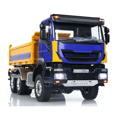 LESU A0009 1/14 Metal 6x6 RC Hydraulic Dump Truck with FlySky I6S Radio Controller 3 Speed Transmission for Model Enthusiast
