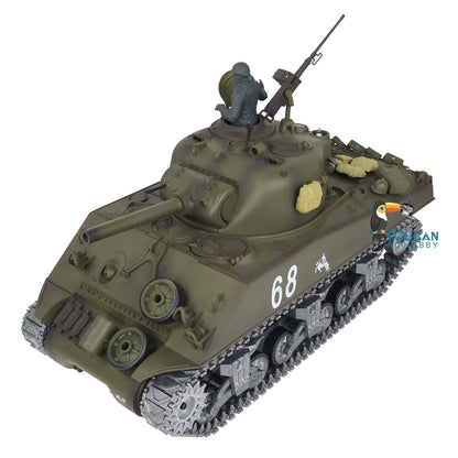 TOUCAN RC HOBBY Henglong 1/16 TK7.0 Customized 3898 USA M4A3 Sherman RTR RC Tank Barrel Recoil 360 Degrees Turret Infrared Combat Smoke BB Metal Tracks Road Idler Drive Wheels