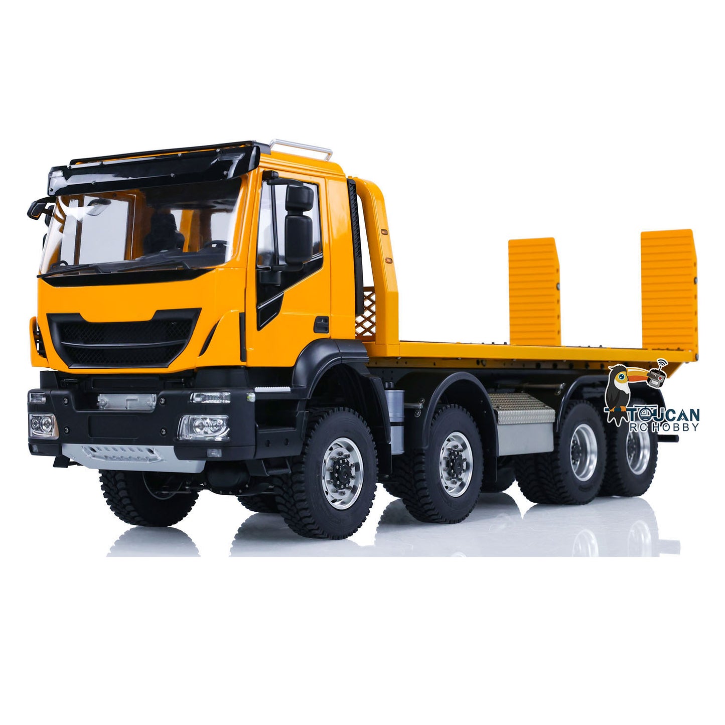 1/14 8x8 RC Hydraulic Equipment Remote Control Rescue Vehicles Wrecker Truck Sounds Lights Assembled Painted Hobby Model DIY