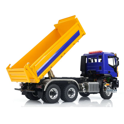 LESU A0009 1/14 Metal 6x6 RC Hydraulic Dump Truck with FlySky I6S Radio Controller 3 Speed Transmission for Model Enthusiast