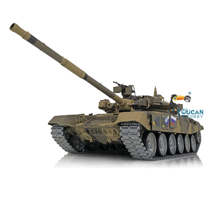 TOUCAN RC HOBBY Henglong 1/16 TK7.0 Profession Russian T90 RC Tank 3938 with Red Eyes 360 Degrees Turret Smoke Infrared Combat Metal Sprockets Idlers Road Wheels