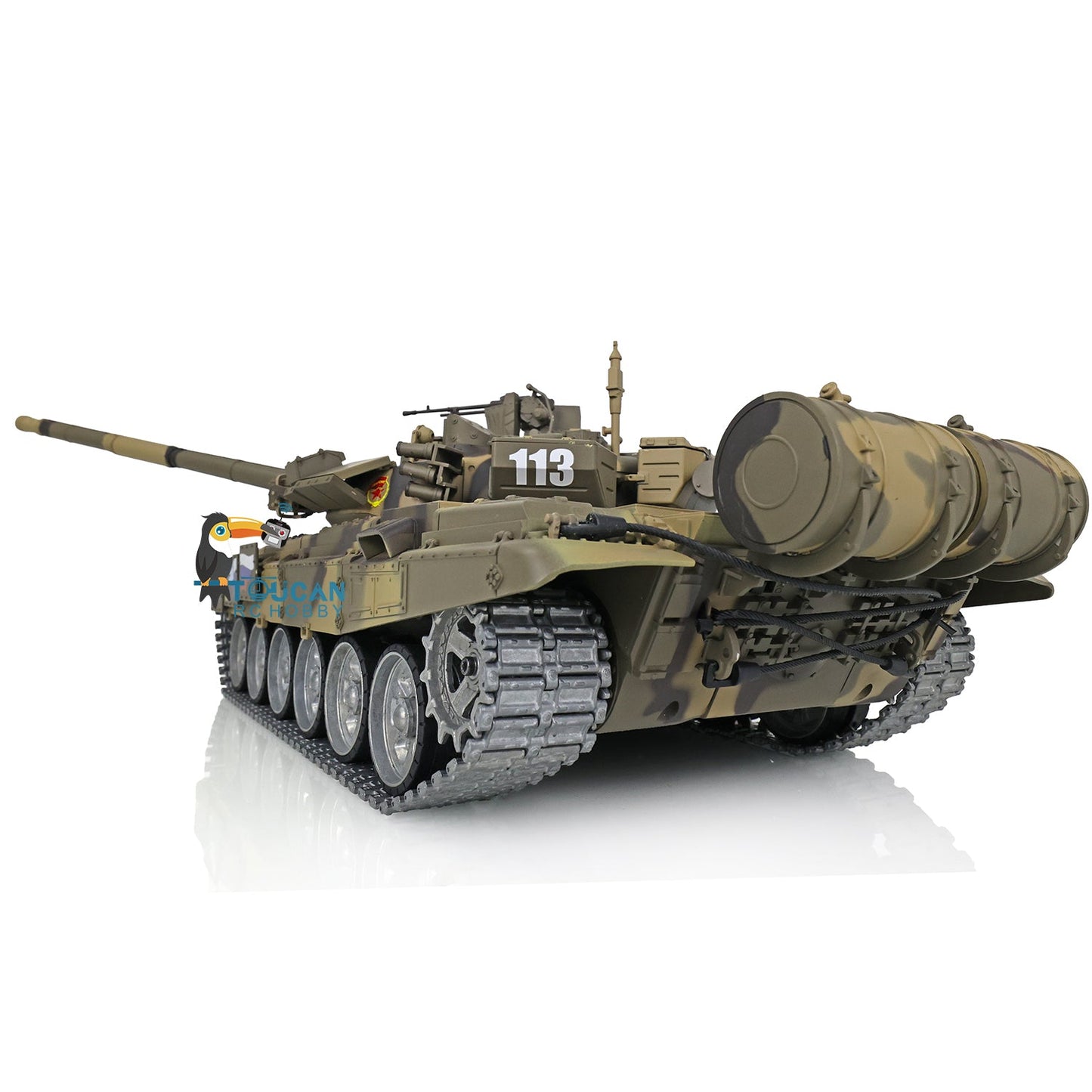 TOUCAN RC HOBBY Henglong 1/16 TK7.0 Profession Russian T90 3938 RTR RC Tank 360 Degrees Turret Red Eyes Smoke BB IR Metal Track Sprockets Idlers Road Wheels