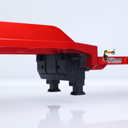 TOUCAN RC HOBBY US Stock HUINA 770S 1/24 Remote Control Tractor Truck W/ Light Sound System Manual Support Legs Tail Board 3Axle Semi Flatbed Trailer