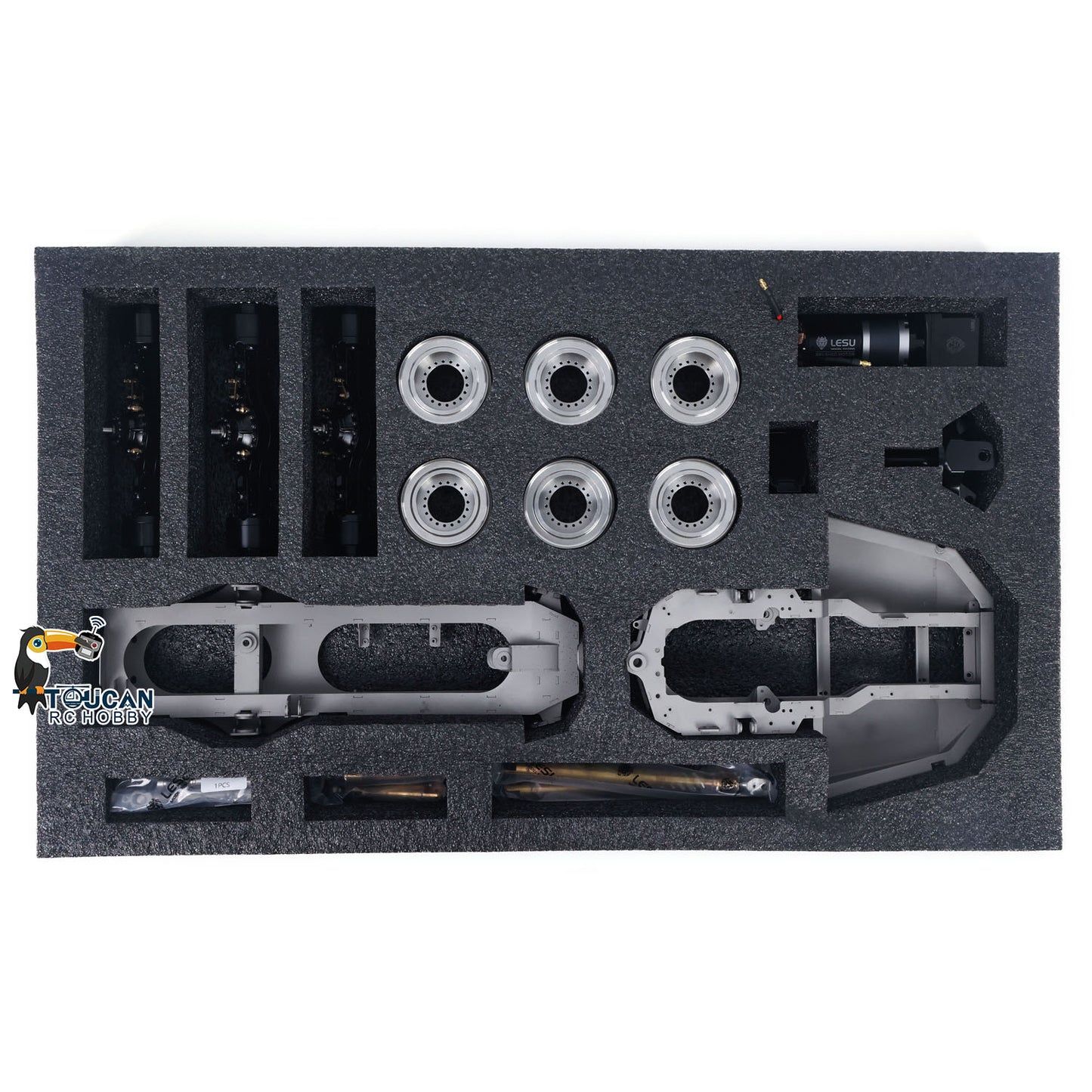 LESU 1/16 Metal Hydraulic RC Articulated Truck AT60H 6x6 Pump ESC Valve Cylinder Light System Wheels Hydraulic steering