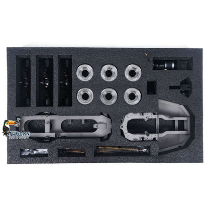 LESU 1/16 Metal Hydraulic RC Articulated Truck AT60H 6x6 Pump ESC Valve Cylinder Light System Wheels Hydraulic steering