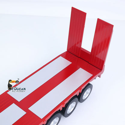 TOUCAN RC HOBBY US Stock HUINA 770S 1/24 Remote Control Tractor Truck W/ Light Sound System Manual Support Legs Tail Board 3Axle Semi Flatbed Trailer