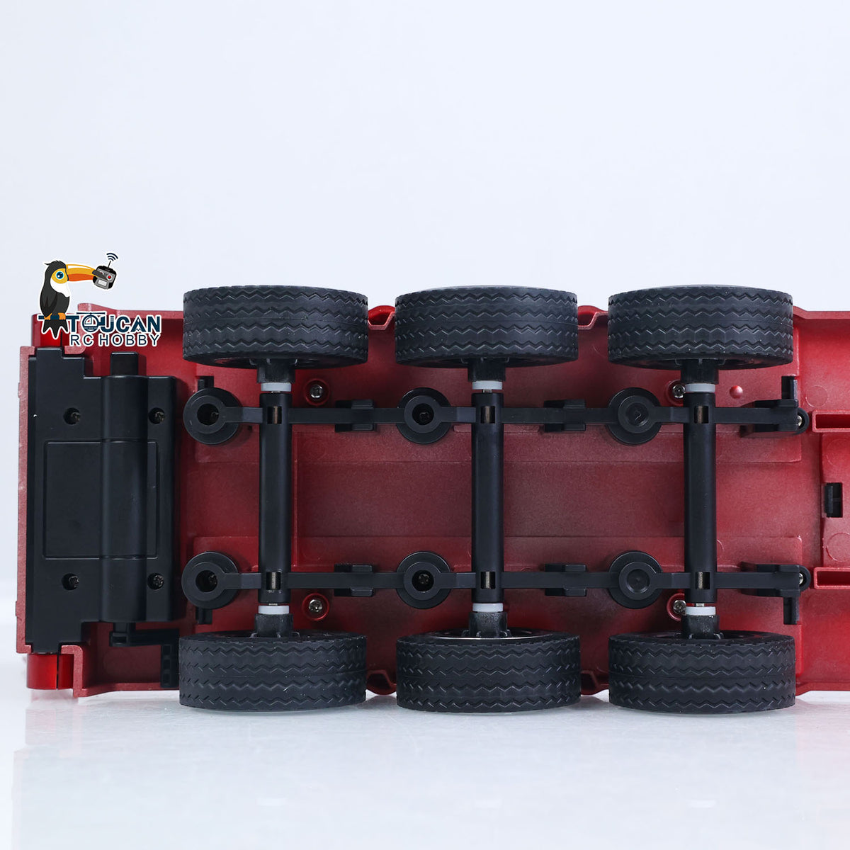 TOUCAN RC HOBBY US Stock HUINA 770S 1/24 Remote Control Tractor Truck W/ Light Sound System Manual Support Legs Tail Board 3Axle Semi Flatbed Trailer