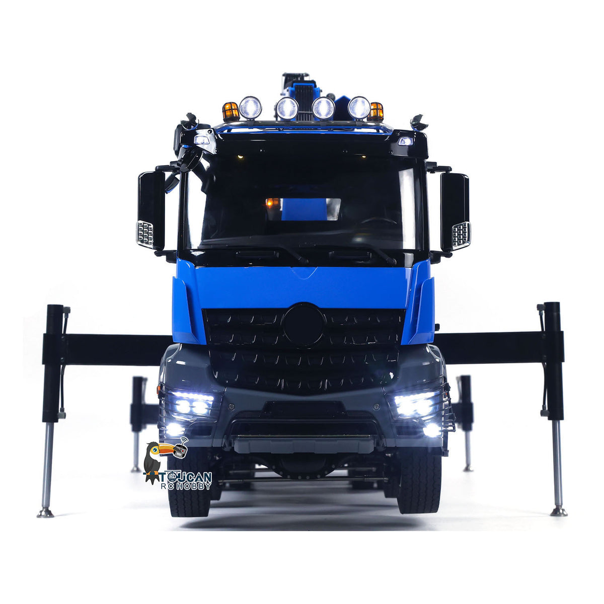 TOUCAN RC HOBBY LXY 1/14 10x10 Radio Controlled Hydraulic Crane Dump Metal Lorry Car Rear Axle Steering 2mm Piping System Replaceable Bucket