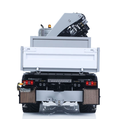 4151 AK Metal 1/14 RC Tractor Truck with Hydraulic Crane Fly Jib Arm Bucket 6*6 Remote Control Farm Car 3Speed Model Lorry Sound