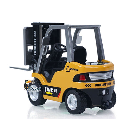 1/64 RC Forklift Full Proportion Control Realistic Details Road Barrier Desktop Ornaments Parent Child Interaction RTR