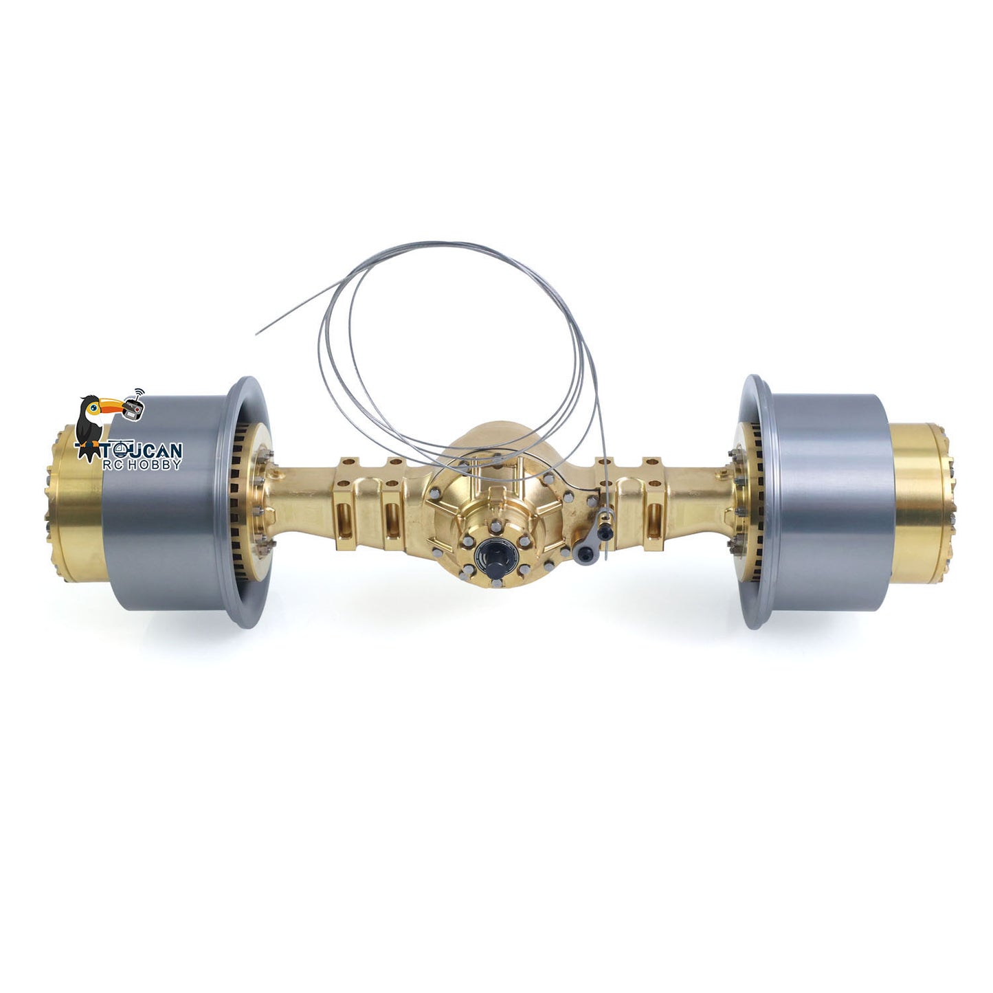 Brass Wheel Side Reduction Front/Rear Axles for 1/14 RC Articulated Truck E450C Radio Control Hydraulic Loader ZW370 JDM-198