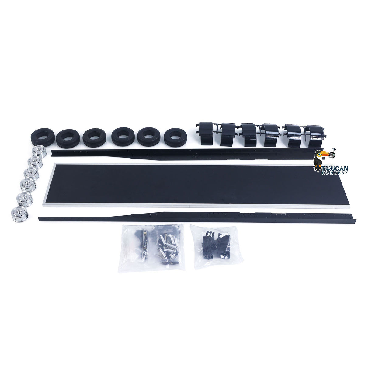TOUCAN RC HOBBY 1/14 3 Axles Unpainted RC Reefer Semi-trailer Container Timber Flatbed Semi Tractor Truck KIT DIY Electric Car Hobby Models