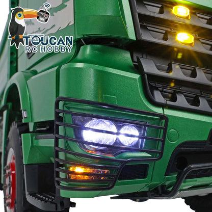 LESU K3363 Cabin 1/14 Metal 6x6 RC Hydraulic Dump Truck 3 Speed Transmission FlySky I6S Radio Controller Differential Lock for Model Enthusiast