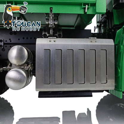 LESU K3363 Cabin 1/14 Metal 6x6 RC Hydraulic Dump Truck 3 Speed Transmission FlySky I6S Radio Controller Differential Lock for Model Enthusiast