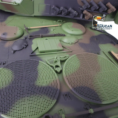 TOUCAN RC HOBBY Henglong 1/16 TK7.0 3889 Leopard2A6 RTR RC Tank FPV Barrel Recoil BB IR Smoke 360 Degrees Turret Metal Tracks Road Drive Idler Wheels Gearbox