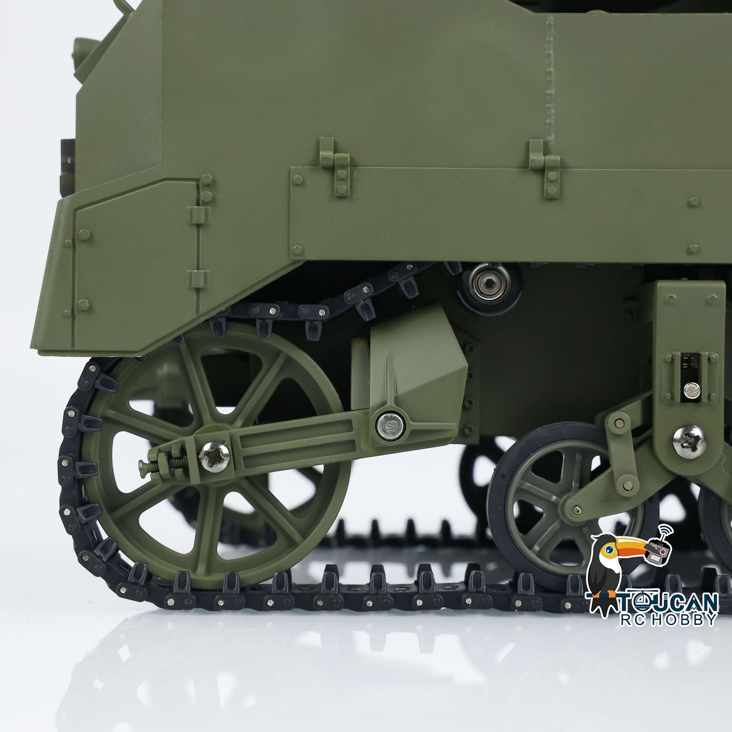 TOUCAN RC HOBBY Char M5A1 Stuart VI 1/16 – Réservoir Radiocommandé Avec Son, Lumière Et 2 Batteries – Pour Ados Et Adultes