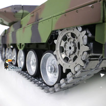 TOUCAN RC HOBBY Henglong 1/16 TK7.0 3889 Leopard2A6 RTR RC Tank FPV Barrel Recoil BB IR Smoke 360 Degrees Turret Metal Tracks Road Drive Idler Wheels Gearbox