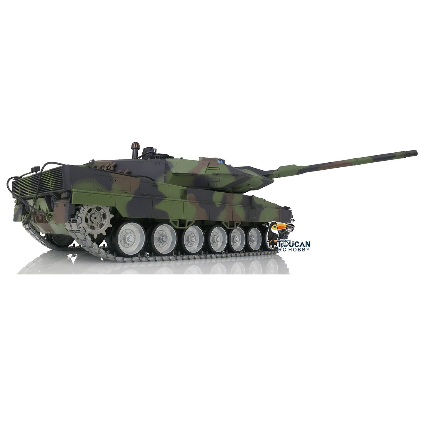 TOUCAN RC HOBBY Henglong 1/16 TK7.0 3889 Leopard2A6 RTR RC Tank FPV Barrel Recoil BB IR Smoke 360 Degrees Turret Metal Tracks Road Drive Idler Wheels Gearbox
