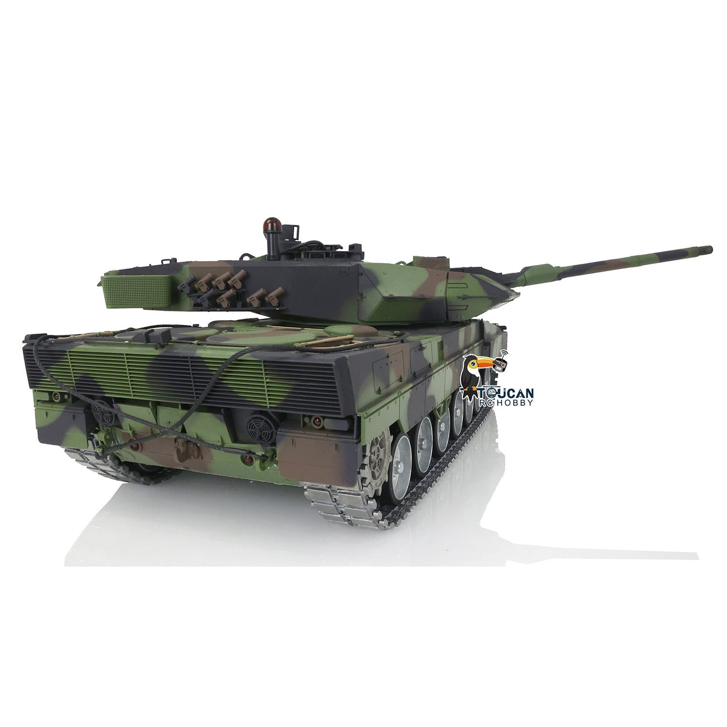 TOUCAN RC HOBBY Henglong 1/16 TK7.0 3889 Leopard2A6 RTR RC Tank FPV Barrel Recoil BB IR Smoke 360 Degrees Turret Metal Tracks Road Drive Idler Wheels Gearbox
