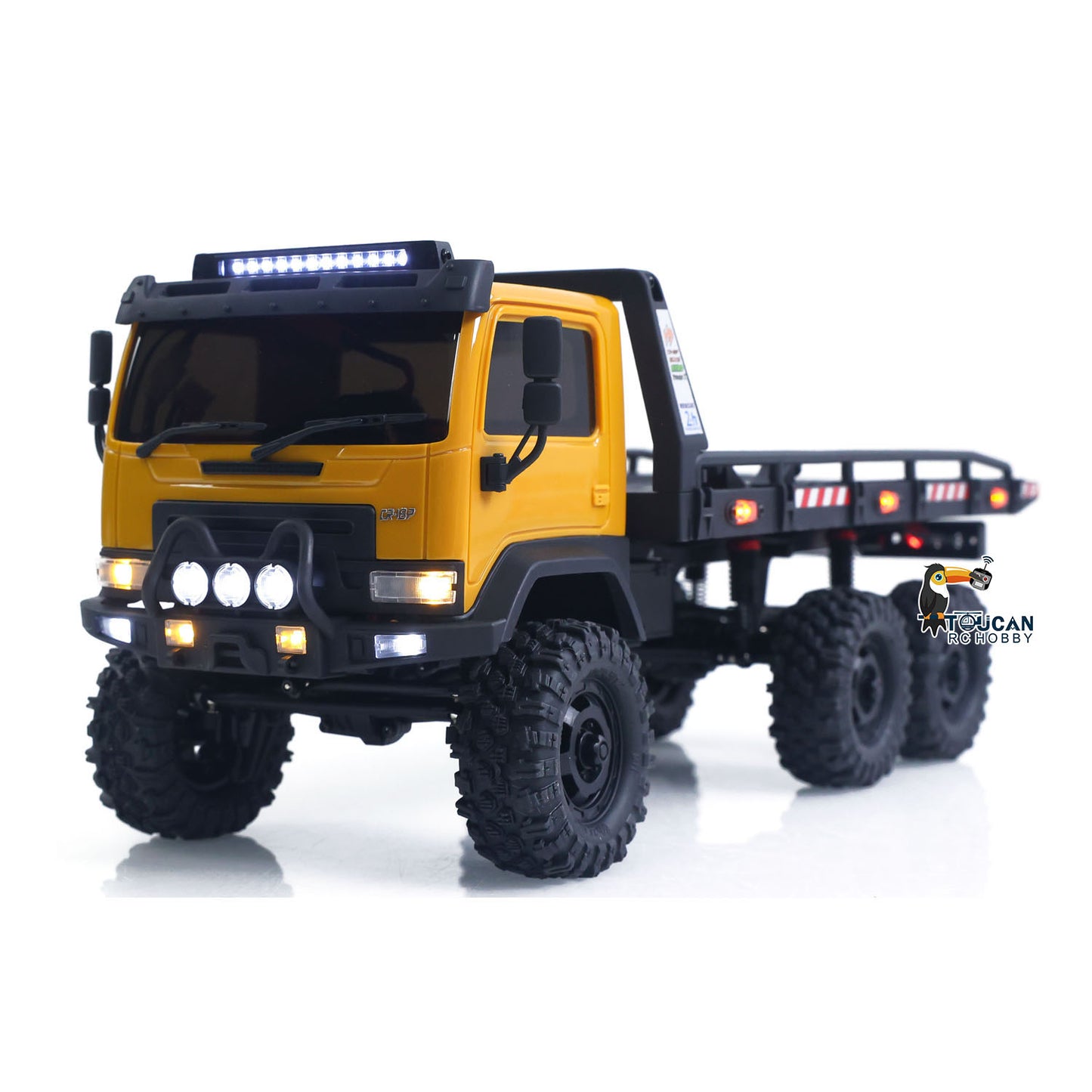 US Stock Hobby Plus 1/18 Remote Control Off Road Car 6X6 RC Flatbed Truck 2Speed Gearbox Flysky ESC 280 Brushed Motor 6CH Radio RTR