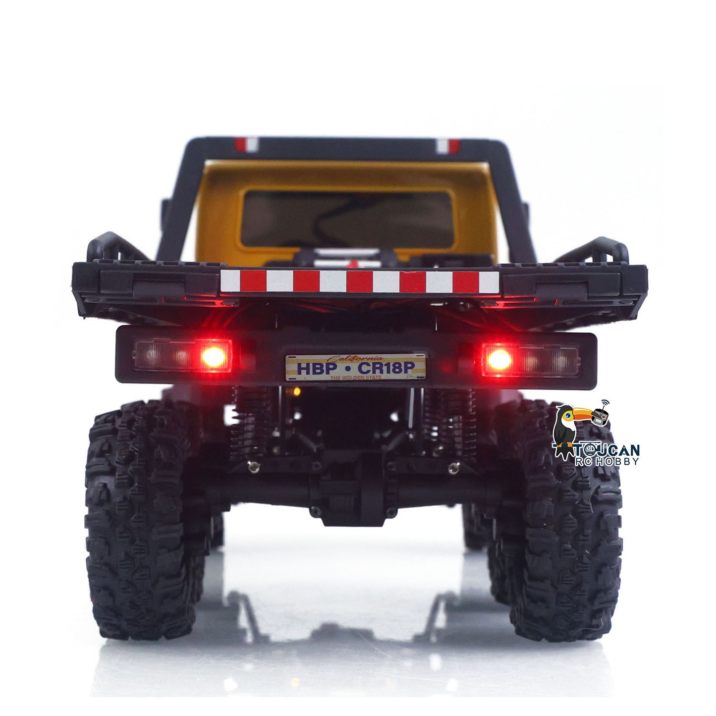 US Stock Hobby Plus 1/18 Remote Control Off Road Car 6X6 RC Flatbed Truck 2Speed Gearbox Flysky ESC 280 Brushed Motor 6CH Radio RTR