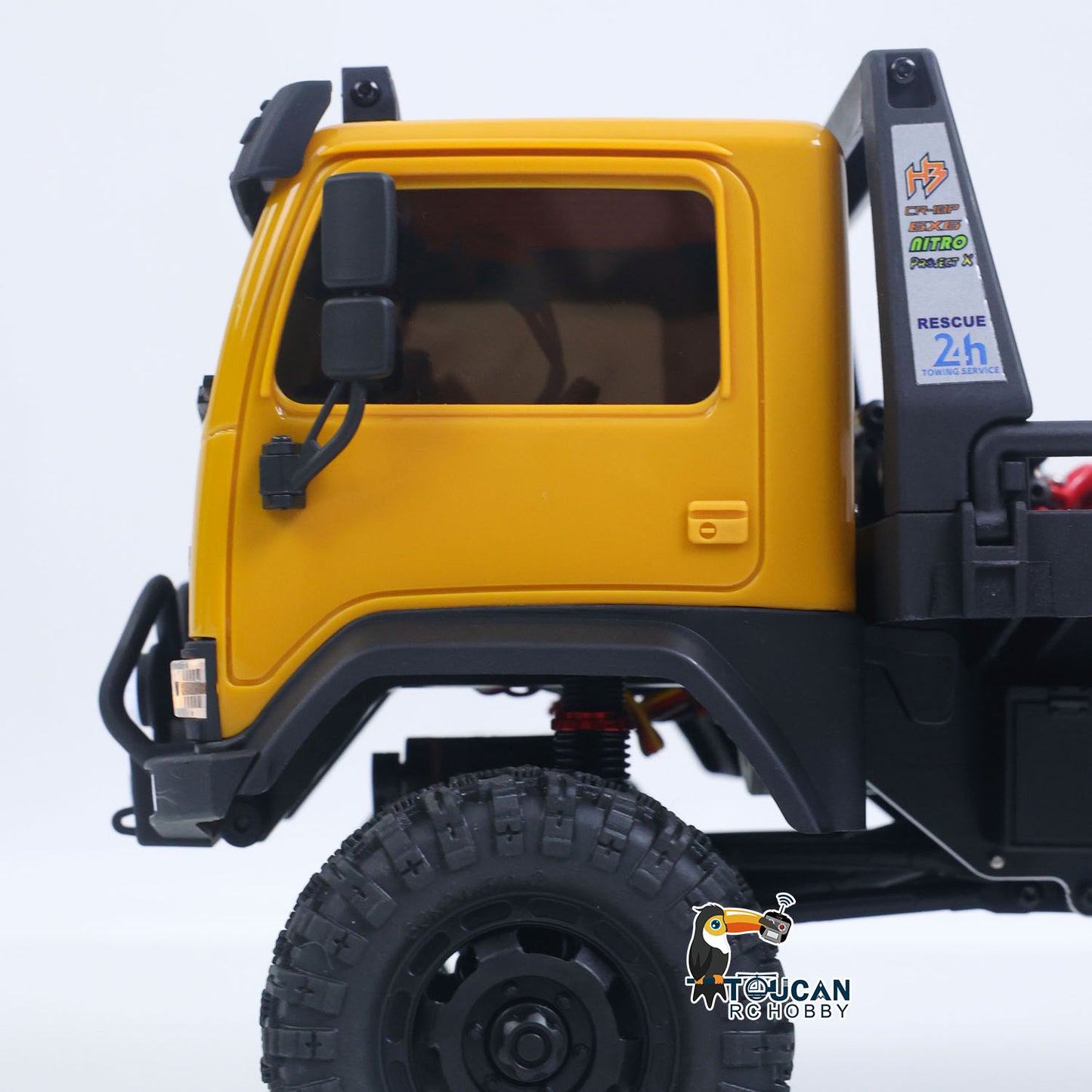 US Stock Hobby Plus 1/18 Remote Control Off Road Car 6X6 RC Flatbed Truck 2Speed Gearbox Flysky ESC 280 Brushed Motor 6CH Radio RTR