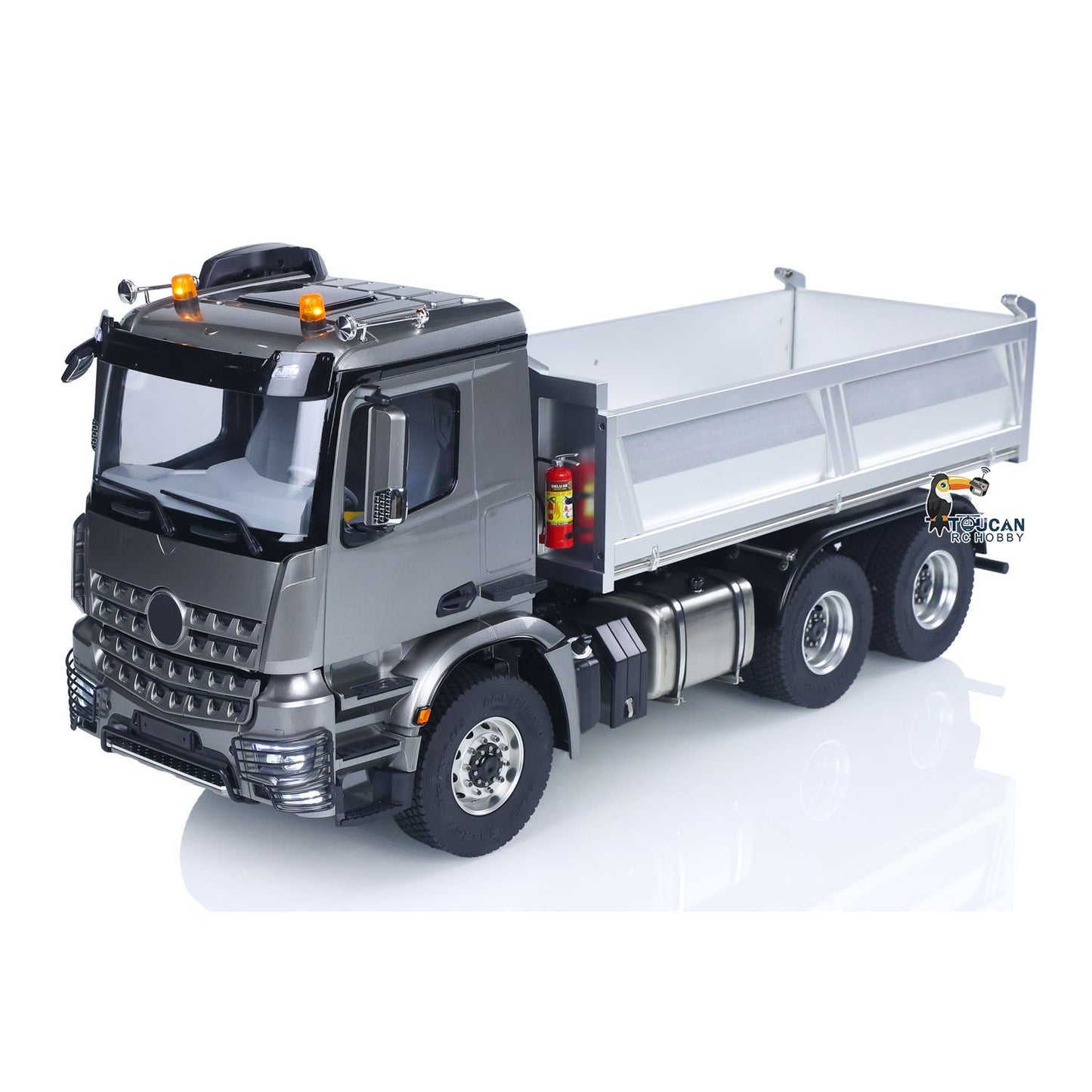 MD 1/14 6*6 Metal RC Hydraulic Dumper Truck 3348 2025Type 6WD Radio Controlled Tipper Lorry Car Model Metal Chassis 2Speed Gearbox Light Sound ESC Motor