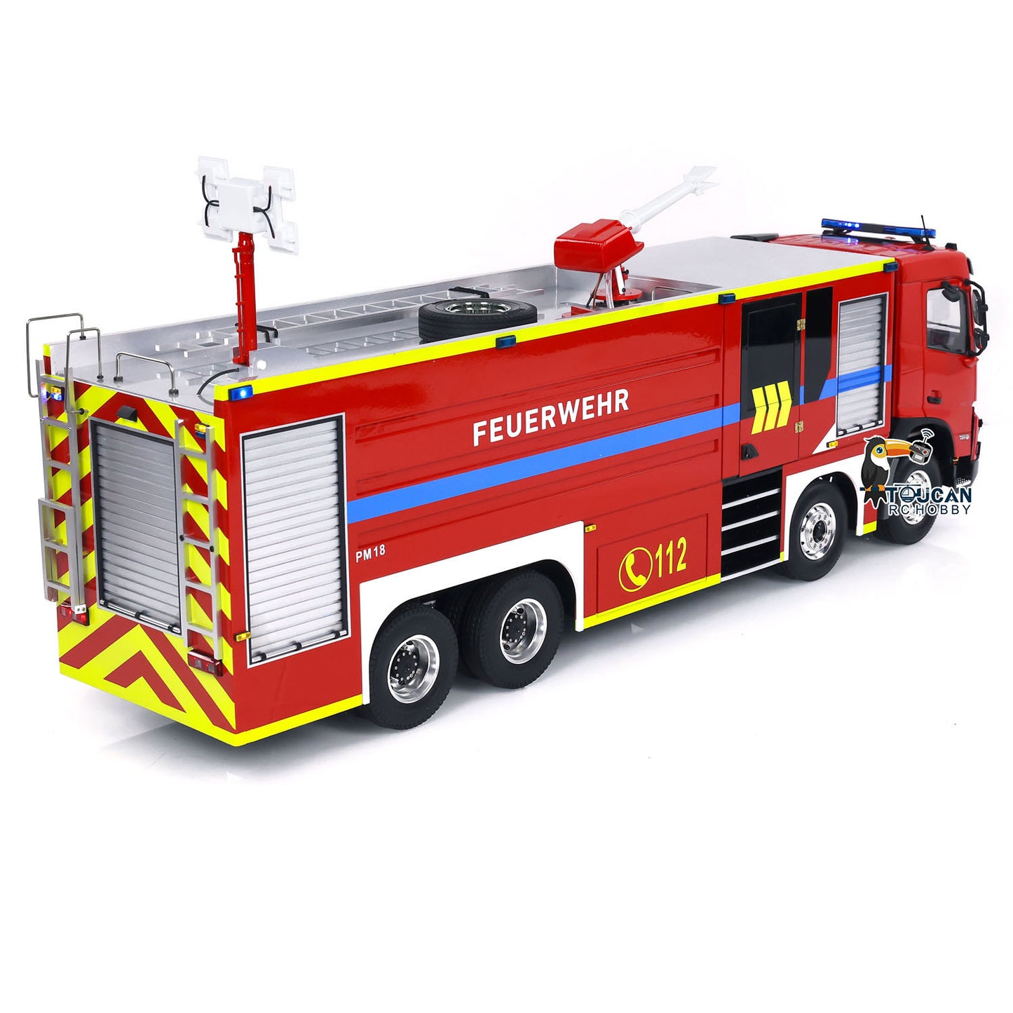 IN STOCK 1/14 8x4 FMX PS0003 RC Fire Fighting Vehicles Remote Control Extinguisher Truck Hobby Model Lights Sounds Ready to Run