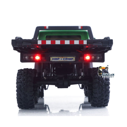 Fast Free Shipping for EU 1/18 Remote Control Flatbed Truck 6*6 Electric RC Off Road Vehicle Model Metal Chassis Gear Light System Flysky Radio No Sounds
