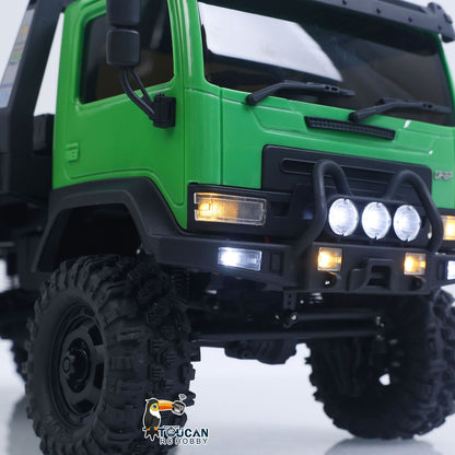 US Stock 1/18 Remote Control Flatbed Truck 6*6 Electric RC Off Road Vehicle Model Metal Chassis Gear Light System Flysky Radio No Sounds