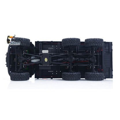 US Stock 1/18 Remote Control Flatbed Truck 6*6 Electric RC Off Road Vehicle Model Metal Chassis Gear Light System Flysky Radio No Sounds