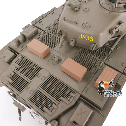TOUCAN RC HOBBY Henglong 1/16 TK7.0 Customized USA M26 Pershing 3838 RTR RC Tank FPV BB IR 360 Degrees Turret Smoke Metal Tracks Drive Road Idlers Wheels Gearbox