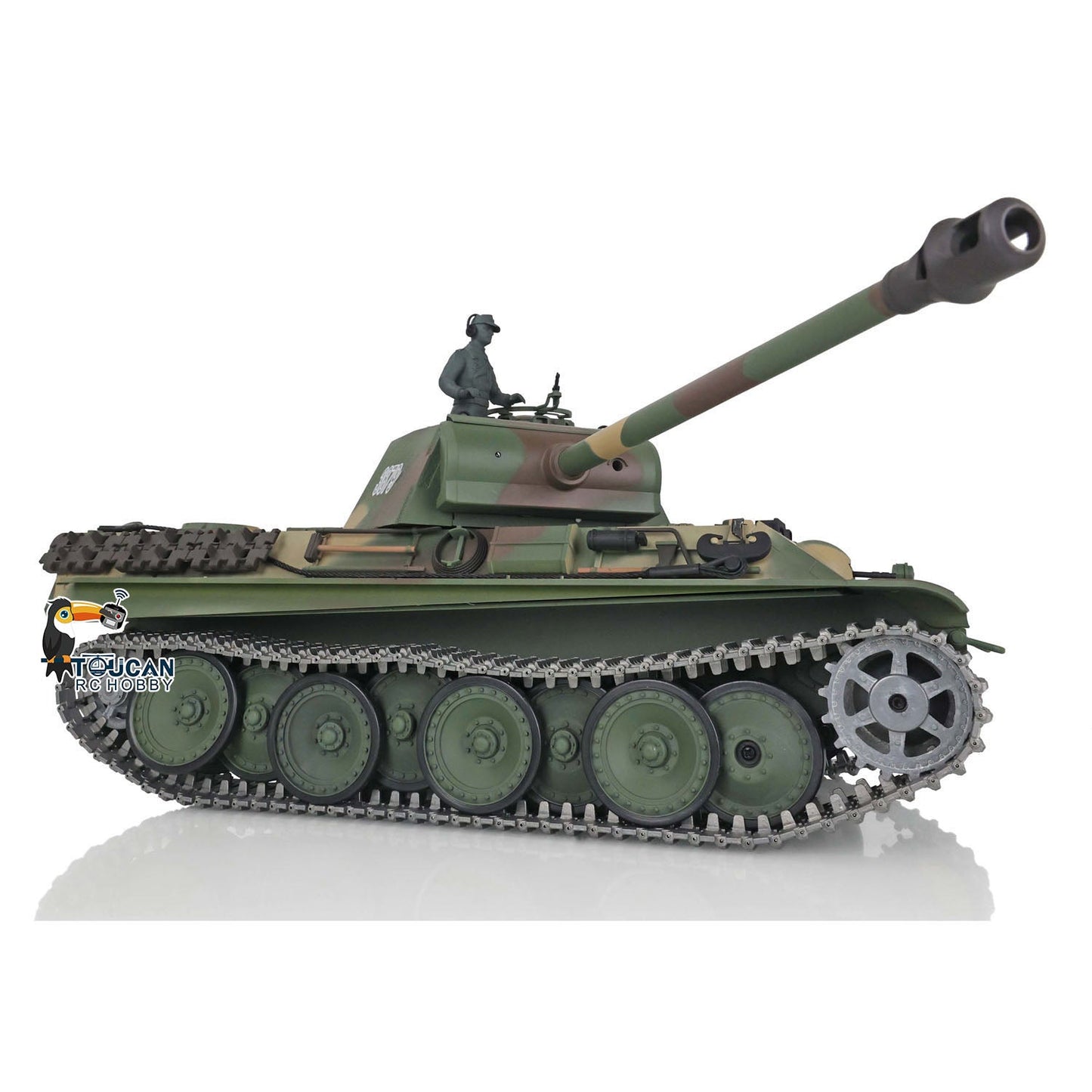 TOUCAN RC HOBBY Henglong 1/16 TK7.0 Promotion German Panther G RTR RC Tank 3879 360 Degrees Turret BB IR Barrel Recoil Smoke FPV Metal Tracks Sprockets Wheels