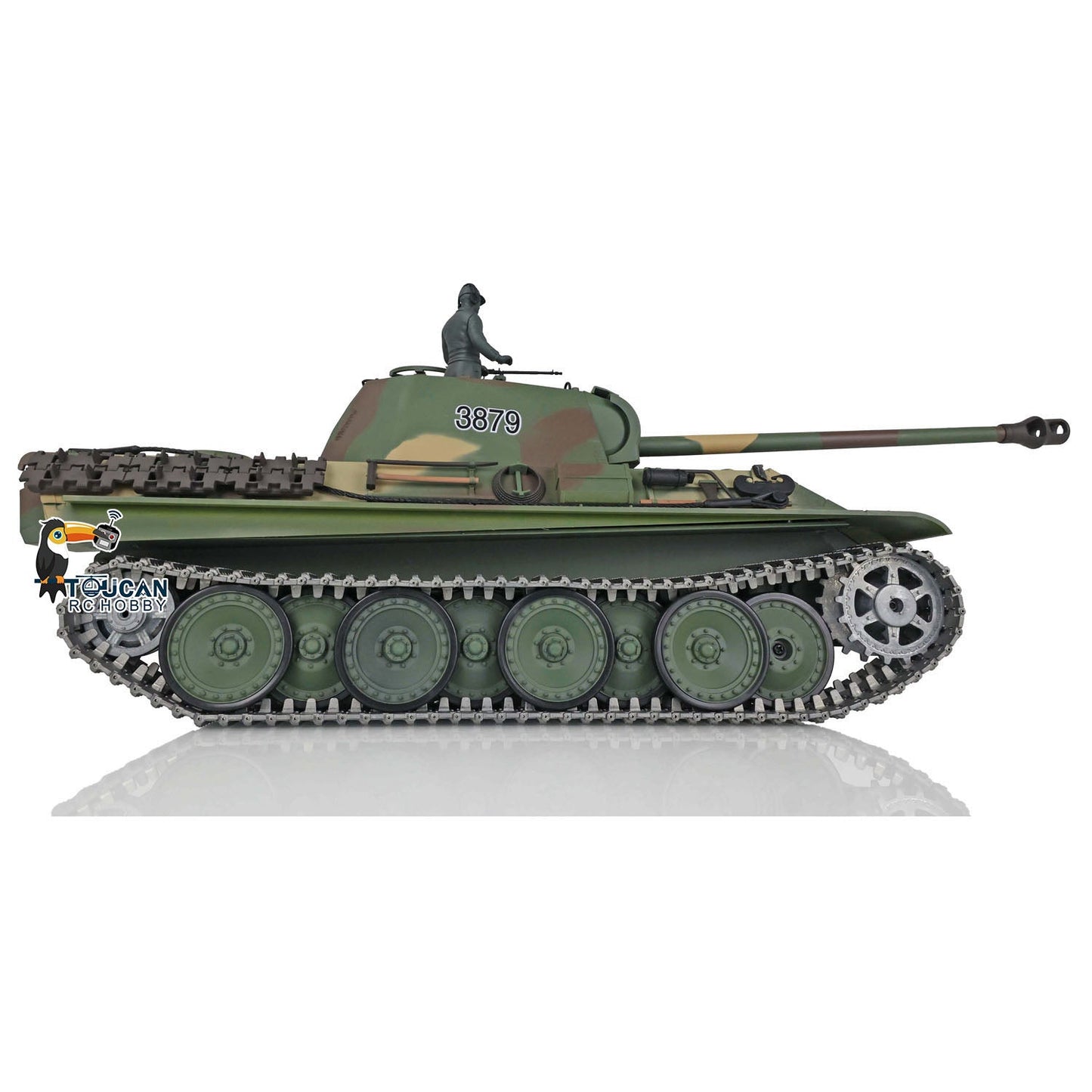 TOUCAN RC HOBBY Henglong 1/16 TK7.0 Promotion German Panther G RTR RC Tank 3879 360 Degrees Turret BB IR Barrel Recoil Smoke FPV Metal Tracks Sprockets Wheels
