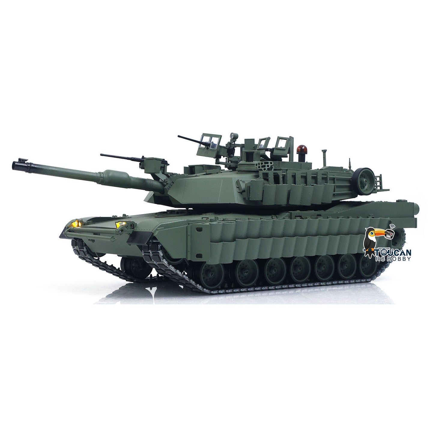 TOUCAN TUSK II 1/16 Metal Remote Control Tank 3918 Abrams M1A2 IR Dual Flow Gearbox Turret 360 Rotation Barrel Recoil Elevation