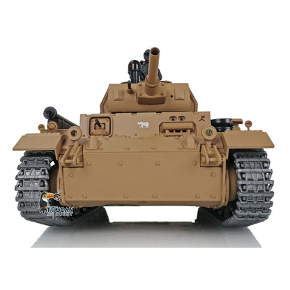 Henglong 1/16 Scale 7.0 Upgraded Panzer III H RTR RC Tank 3849 W/ 360 Degrees Turret Metal Tracks Barrel Gearbox